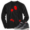 Jordan 2 Black Cement belly black long sleeve tee