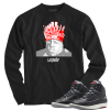 Jordan 2 Black cement king black long sleeve tee