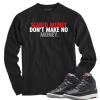 Jordan 2 Black cement scared money black long sleeve tee