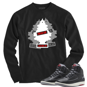 Jordan 2 black cement air freshner black long sleeve tee
