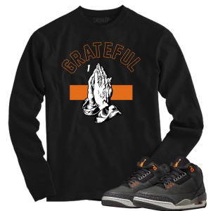 Jordan 3 Fear Grateful black long sleeve tee