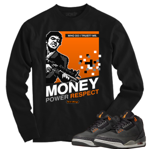 Jordan 3 Fear Mpr black long sleeve tee