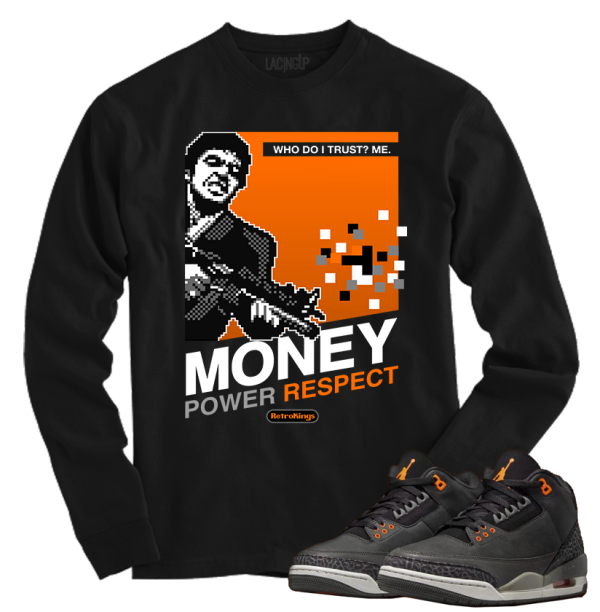 Jordan 3 Fear Mpr black long sleeve tee