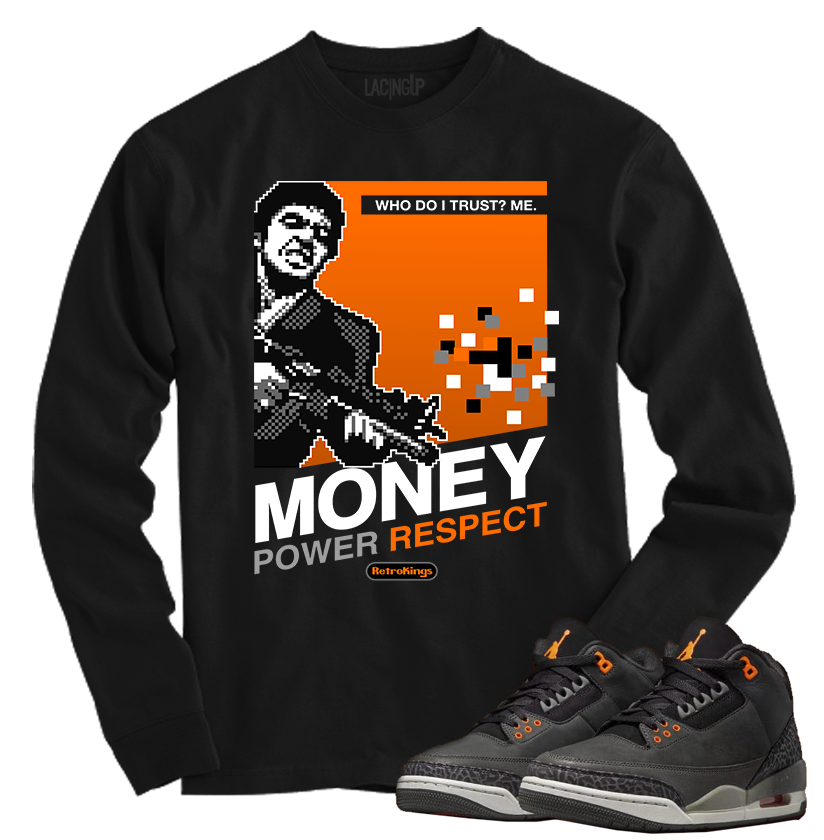 Jordan 3 Fear Mpr black long sleeve tee Jordan 3 Fear Mpr black long sleeve tee