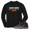 Jordan 3 fear scared money black long sleeve tee