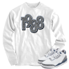 Jordan 3 white navy cement 1988 white long sleeve tee