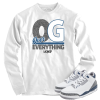 Jordan 3 white navy cement Og over everything white long sleeve tee