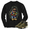 Jordan 4 Olive Craft needy black long sleeve tee