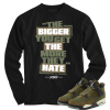 Jordan 4 Olive craft hate black long sleeve tee