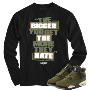 Jordan 4 Olive craft hate black long sleeve tee