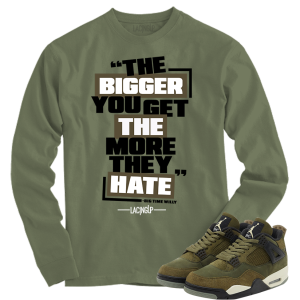 Jordan 4 Olive craft hate olive long sleeve tee