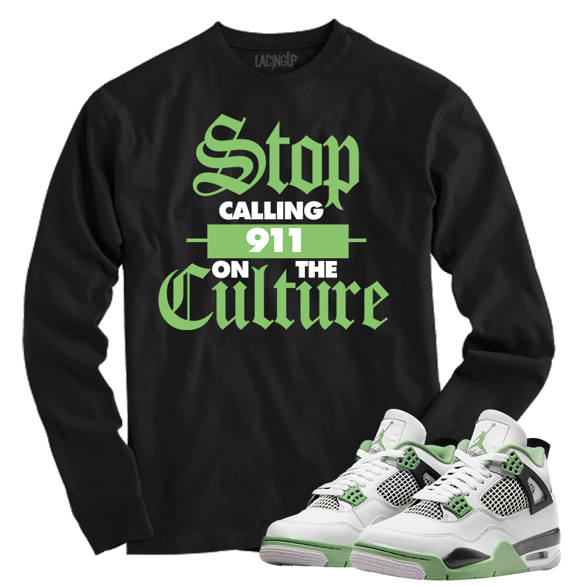 Jordan 4 Seafoam Oil Green the culture black long sleeve Jordan 4 Seafoam Oil Green the culture black long sleeve