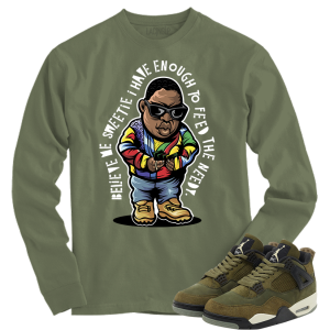 Jordan 4 olive craft needy olive long sleeve tee