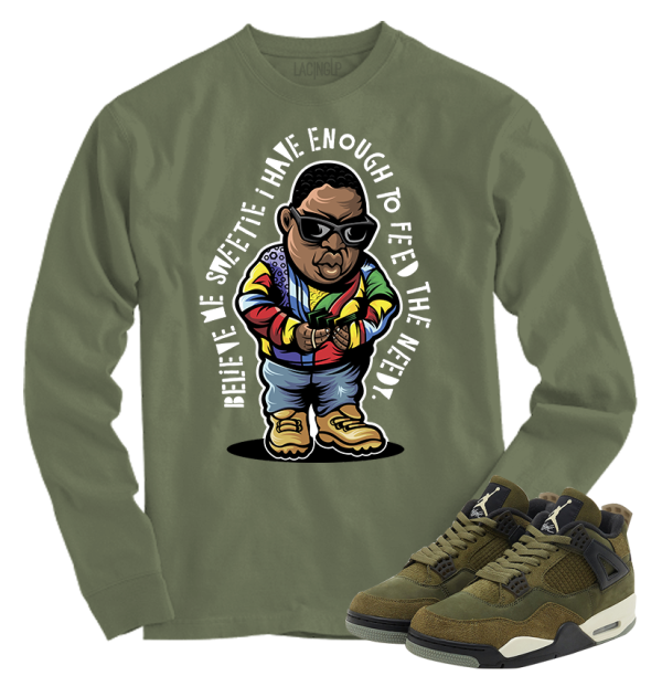 Jordan 4 olive craft needy olive long sleeve tee