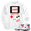 Jordan 4 red cement gameboy white long sleeve tee