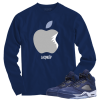 Jordan 5 Midnight Navy apple navy blue long sleeve tee