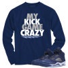 Jordan 5 Midnight Navy crazy navy blue long sleeve tee