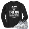 Jordan 6 Cool Grey for the low black long sleeve tee