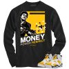 Jordan 6 Yellow Ochre Mpr black long sleeve tee