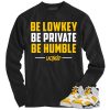 Jordan 6 Yellow Ochre humble black long sleeve tee