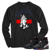 Jordan 8 playoffs grateful black long sleeve tee