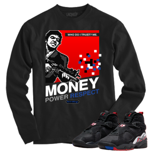 Jordan 8 playoffs mpr black long sleeve tee