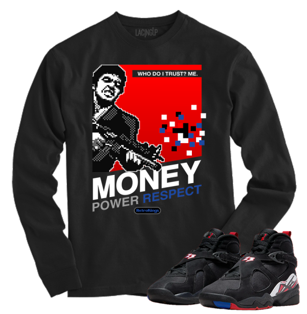 Jordan 8 playoffs mpr black long sleeve tee
