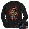 Jordan 8 playoffs needy black long sleeve tee