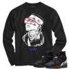Jordan 8 playoffs urkel black long sleeve tee