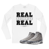 Jordan 9 Cool Grey real white long sleeve tee