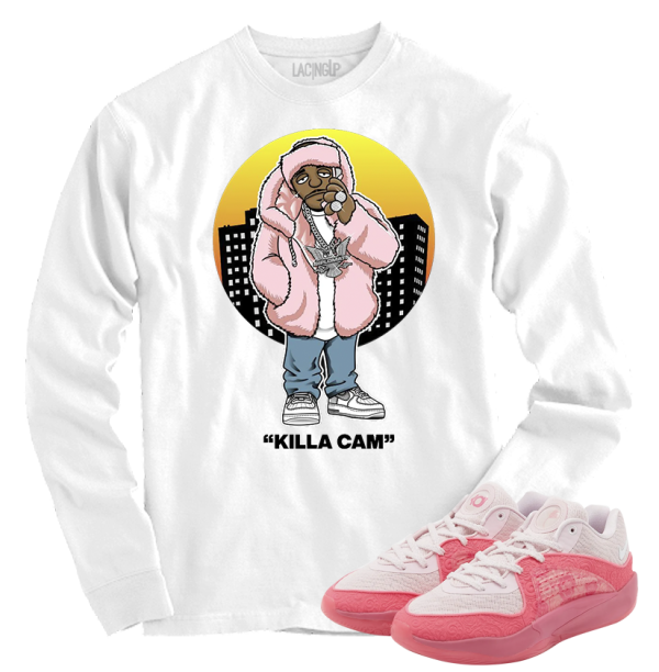 Killa cam white long sleeve tee