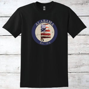 Alabama AL American Flag T-Shirt