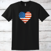 American Flag Heart T-Shirt