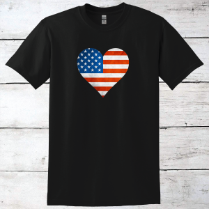 American Flag Heart T-Shirt