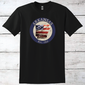 Arkansas AR American Flag T-Shirt