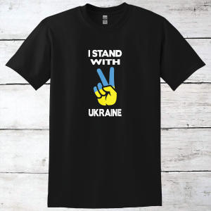 I Stand with Ukraine Peace Sign T-Shirt