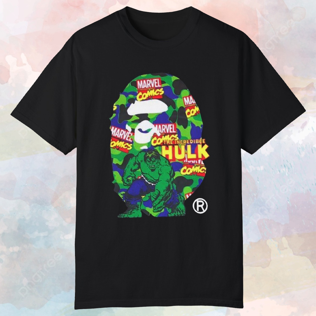 Bape x Marvel Camo The Hulk T-shirt Bape x Marvel Camo The Hulk T-shirt