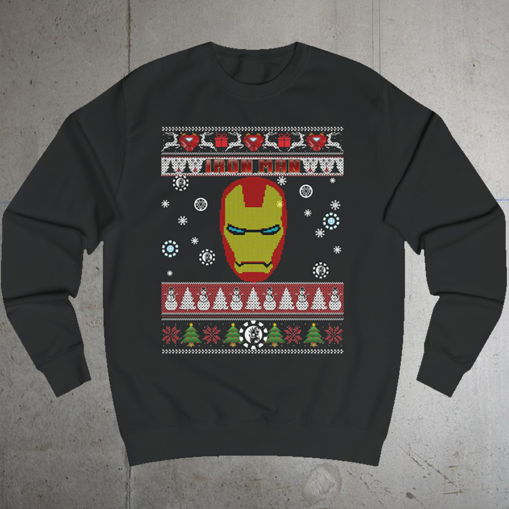 Marvel Iron Man Ugly Christmas Sweatshirt Marvel Iron Man Ugly Christmas Sweatshirt