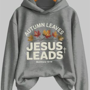 Autumn Leaves Jesus Leads Matthew 4 19 Hoodie 3