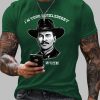 Men I’m Your Huckleberry Say When Print T-Shirt