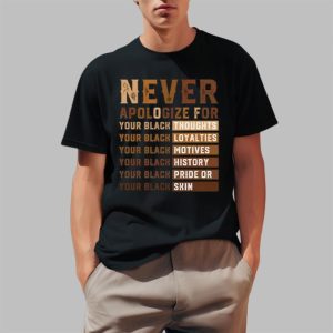 Never Apologize For Your Black Thoughts Your Black Loyalties Your Black History Shirt
