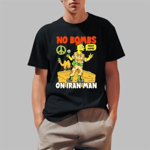 No Bombs On Iran Man Peace Homie Shirt