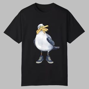 Seagull With Fries And Sneakers Fun Shirt