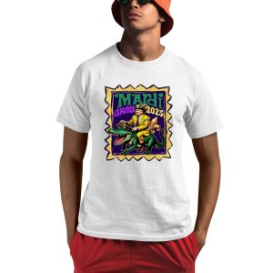 Trump Mardi Gras 2025 Rex Dinosaur New Orleans Shirt
