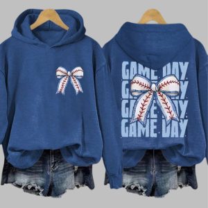 Women’s Baseball Game Day Printed Hoodie Women’s Baseball Game Day Printed Hoodie