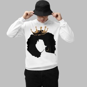 Women's Black Queen Print Casual Sweatshirt 2 Womens Black Queen Print Casual Sweatshirt 3