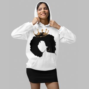 Women's Black Queen Print Casual Sweatshirt 3 Womens Black Queen Print Casual Sweatshirt 4