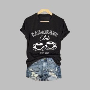 Womens Canadiano Club 2025 Printed Short Sleeved T Shirt 3
