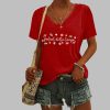 Women’s Casual FDT Patriotic Print T-Shirt