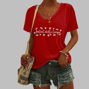 Women’s Casual FDT Patriotic Print T-Shirt Women’s Casual FDT Patriotic Print T-Shirt
